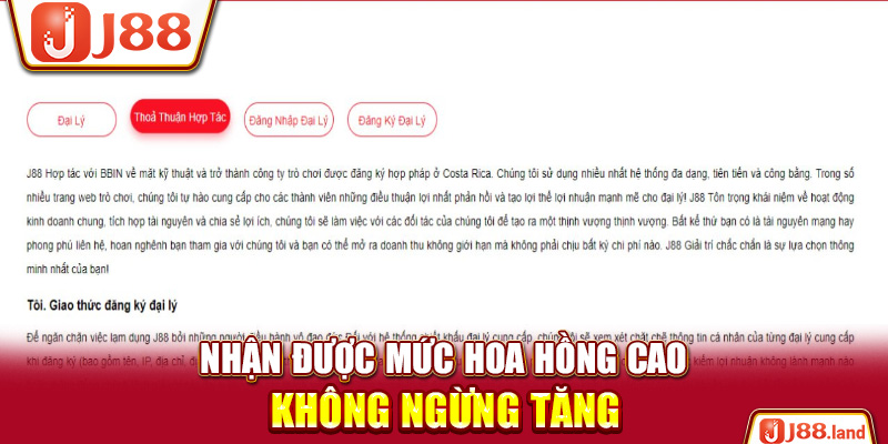 Nhận được mức hoa hồng cao không ngừng tăng