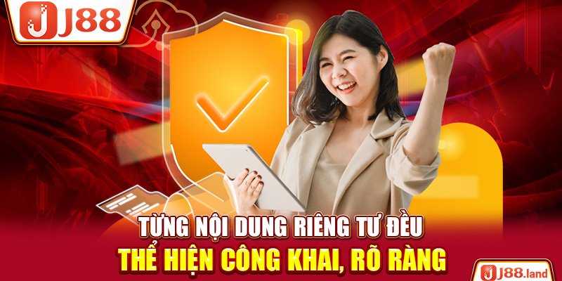 Từng nội dung riêng tư đều thể hiện công khai, rõ ràng