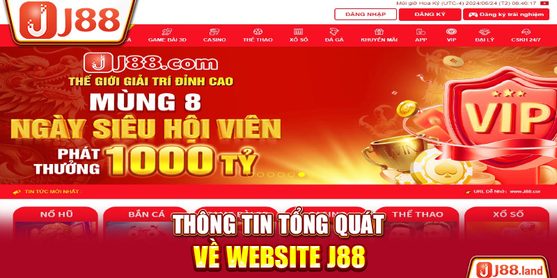 Thông tin tổng quát về website J88