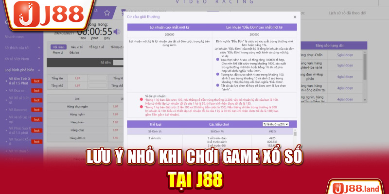 Lưu ý nhỏ khi chơi game xổ số tại J88